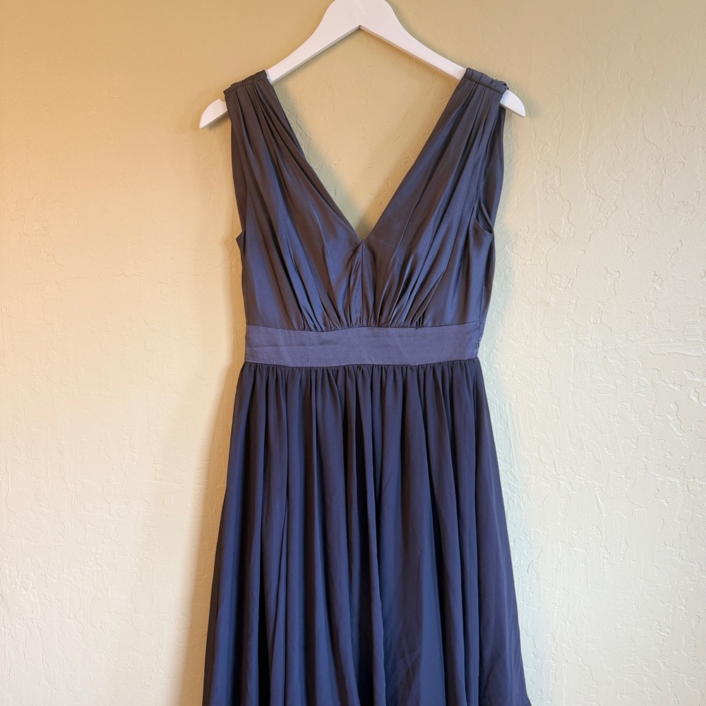 Vera Wang Blue Sleeveless V-Neck Sundress for Prom